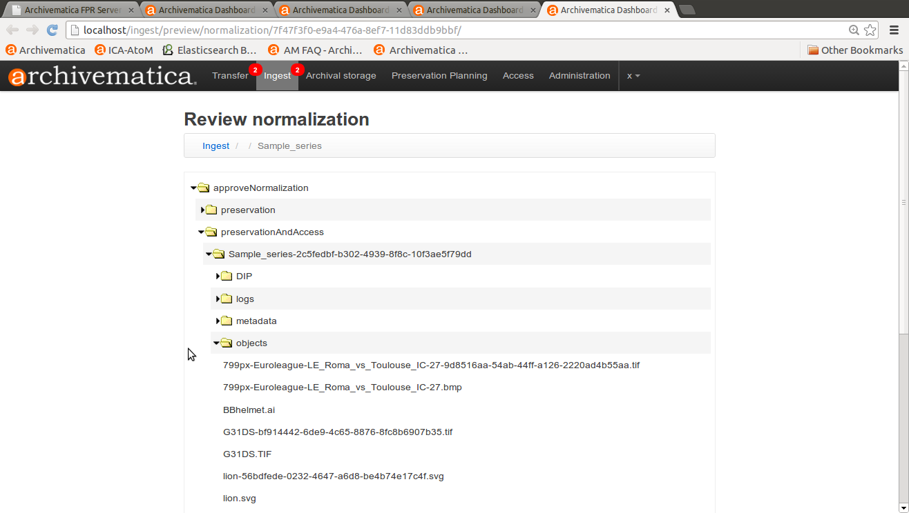 Review normalization results in new tab