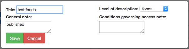 Edit metadata dialog box