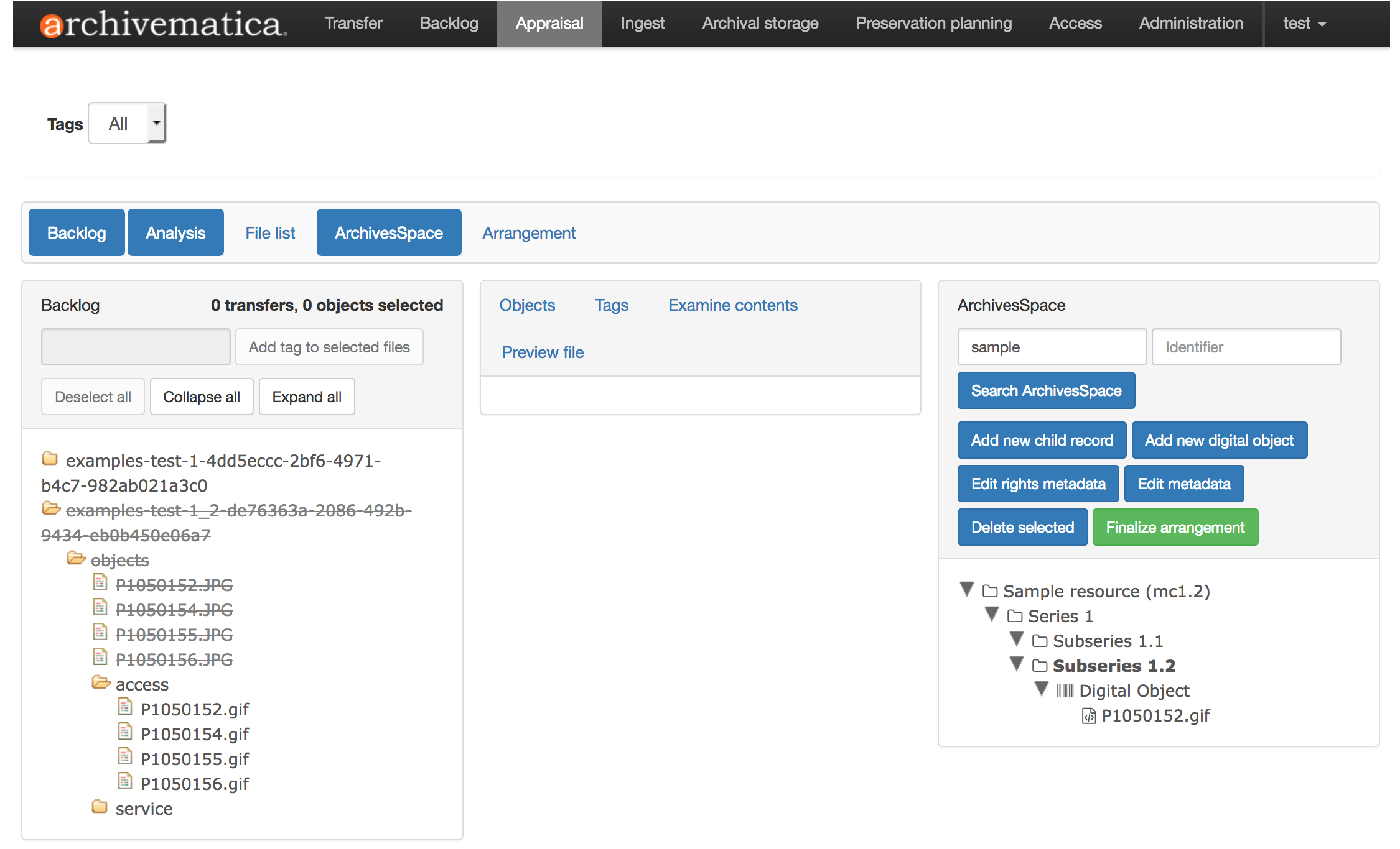 Backlog and analysis panes