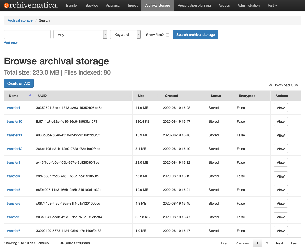 Archival storage Documentation (Archivematica 1.15.1) Archivematica