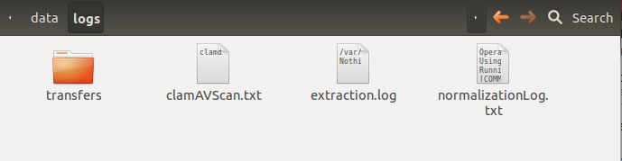 Logs folder content in Data