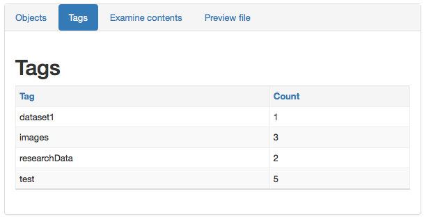 Tags tab in the analysis pane