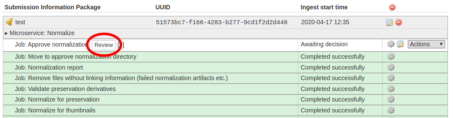 Review normalization results in new tab