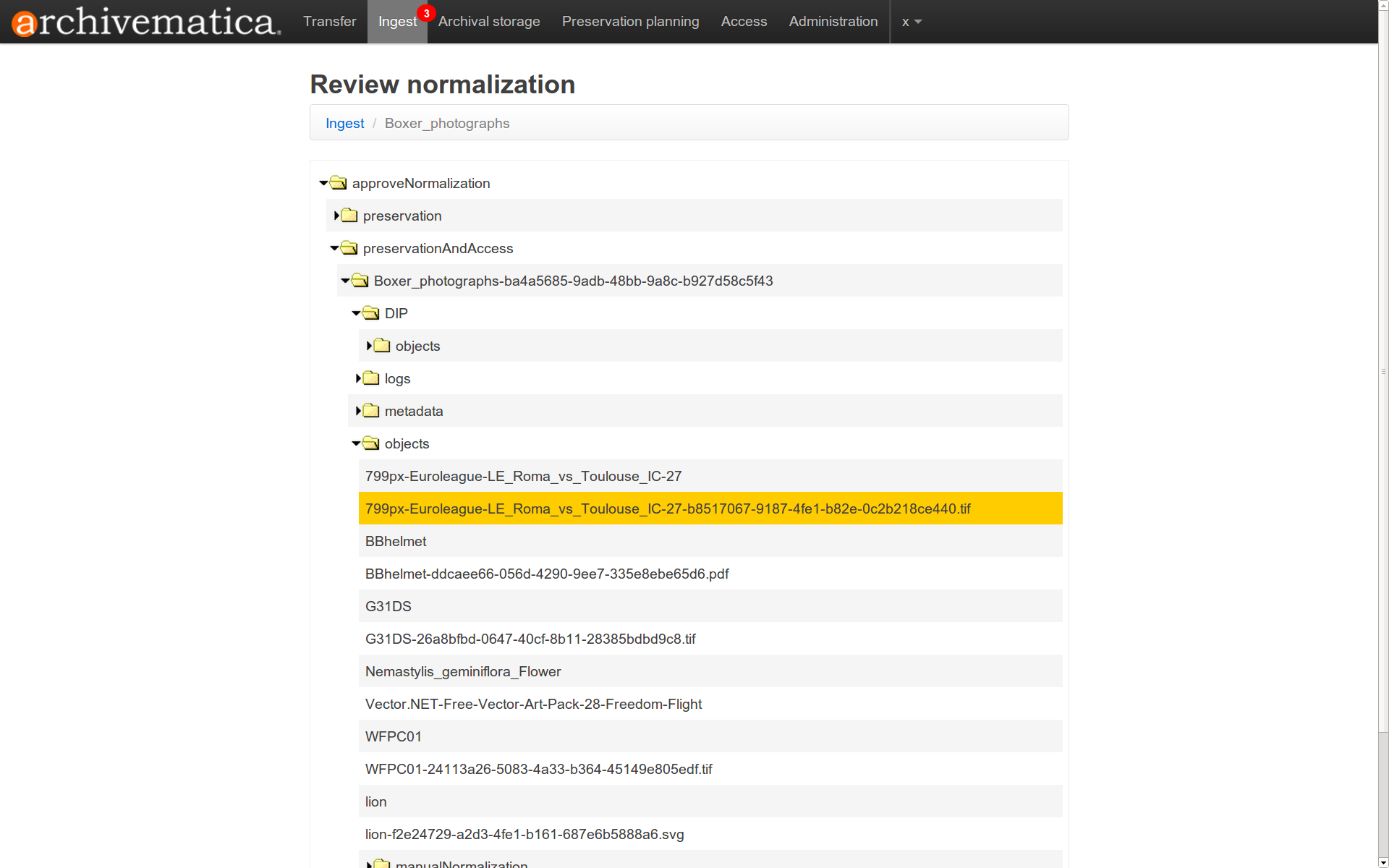 Review normalization results in a new tab