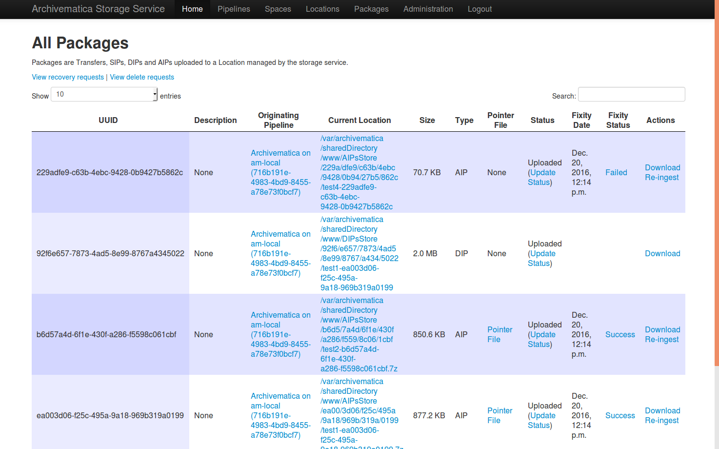 Administering the Storage Service | Documentation (Archivematica ...