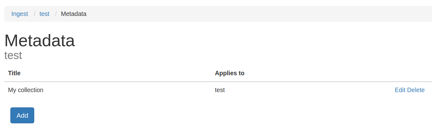SIP metadata list
