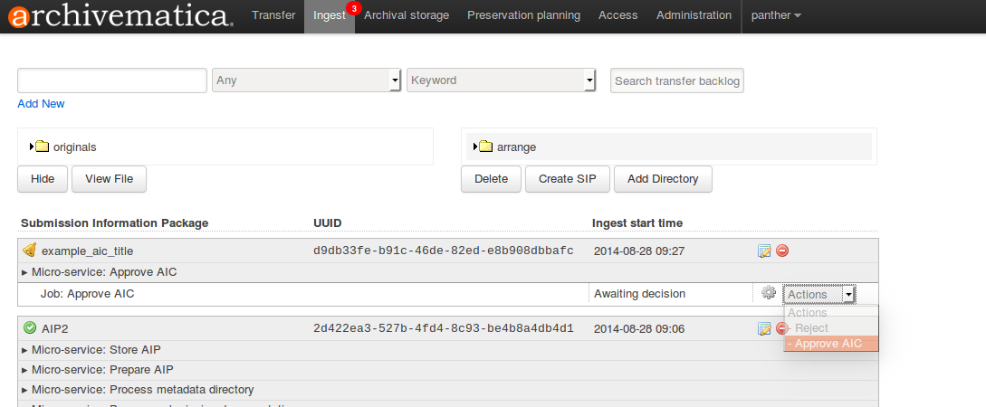 Approve the AIC in Ingest tab
