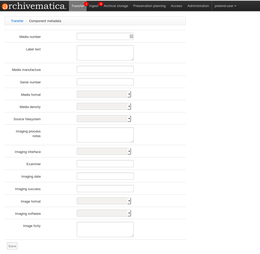 Forensic disk image metadata template