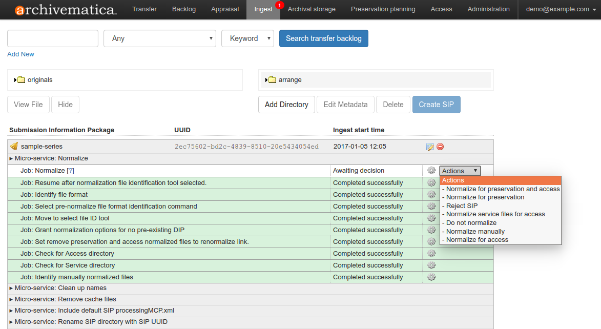 Archivematica Normalization micro-service