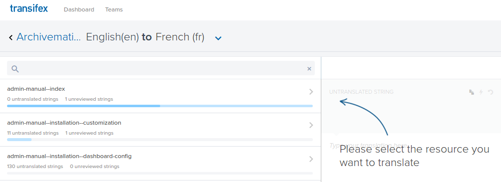 Select a resource