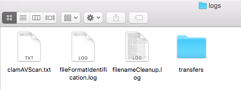 Logs folder content in Data